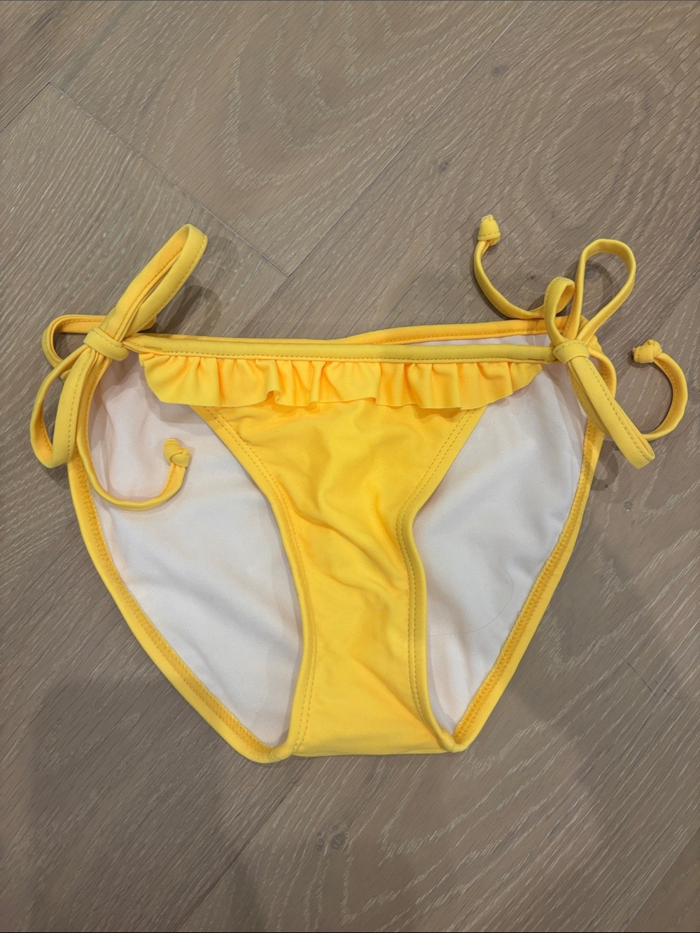Yellow Ruffle Swim Bottom